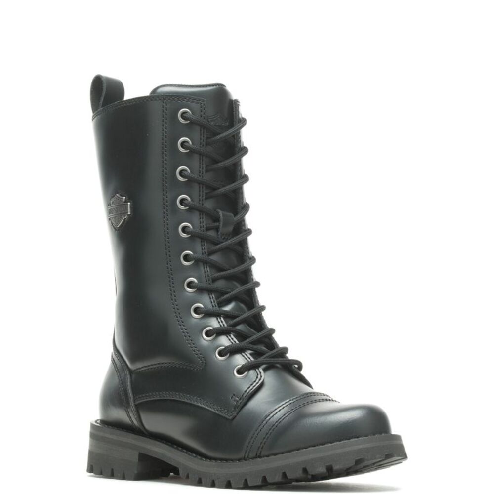 Harley-Davidson Womens Walsen 8" Lace Black Boots (NWT) - Picture 3 of 7